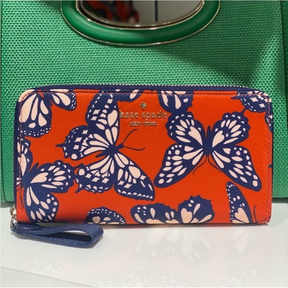 Kate Spade Chelsea Large ContinentalWallet Butterfly Multi